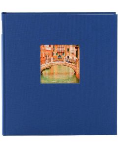 Goldbuch - Bella Vista - linnen fotoalbum - blauw - witte bladen - 25x25cm