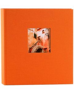Goldbuch - Bella Vista - linnen fotoalbum - oranje - witte bladen - 25x25cm