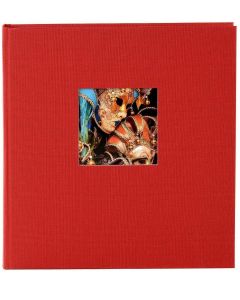 Goldbuch - Bella Vista - linnen fotoalbum - rood - witte bladen - 25x25cm
