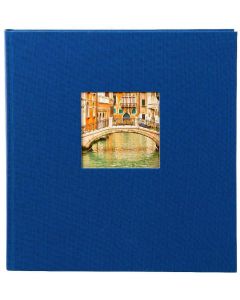 Goldbuch - Bella Vista - linnen fotoalbum - blauw - witte bladen - 30x31cm