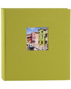 Goldbuch - Bella Vista - linnen fotoalbum - groen - zwarte bladen - 30x31cm