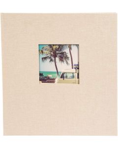 Goldbuch - Bella Vista - linnen fotoalbum - beige - zwarte bladen - 30x31cm
