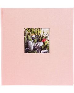 Goldbuch - Bella Vista - linnen fotoalbum - rose - zwarte bladen - 30x31cm