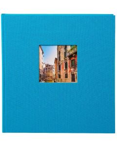 Goldbuch - Bella Vista - linnen fotoalbum - turquoise - witte bladen - 30x31cm