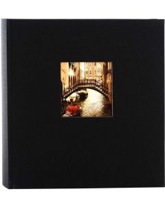 Goldbuch - Bella Vista - linnen fotoalbum - zwart - zwarte bladen - 30x31cm
