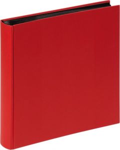 Walther - Fun - inplak fotoalbum - rood - zwarte bladen - 30x30cm